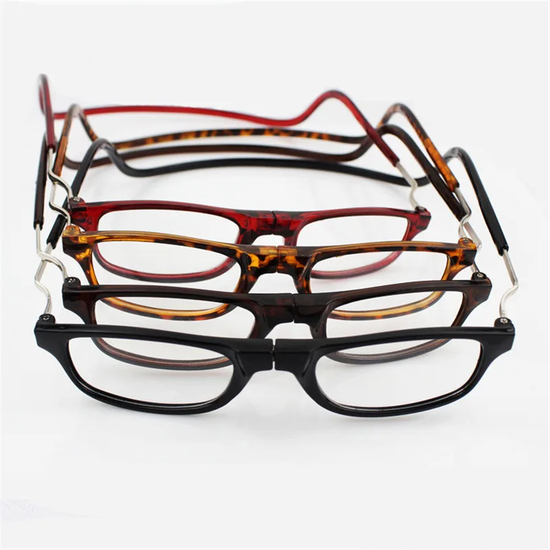 KESMALL Reading Glasses Women Men Magnetic Front Connect Eyeglass Hang Folding Acetate Frame Reader Gafas Lectura YL452 | Аксессуары для