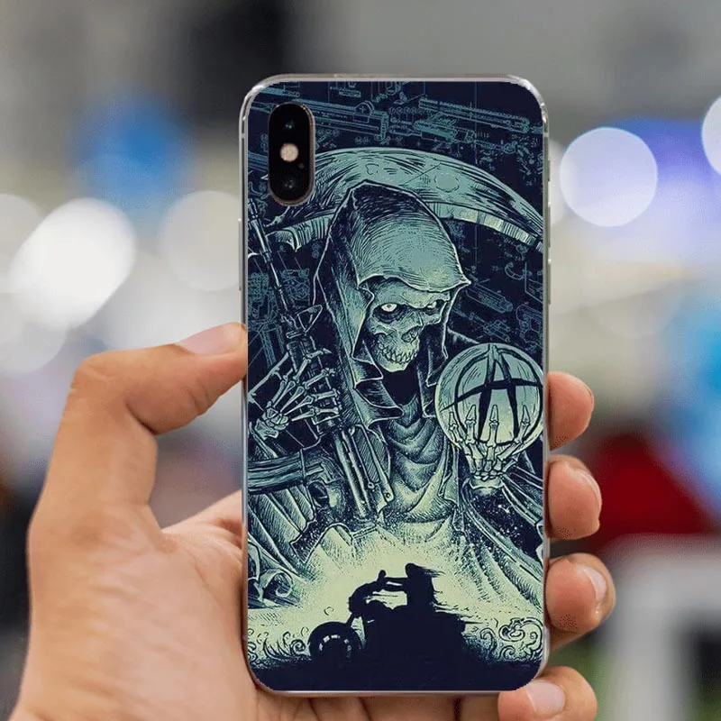 TPU Мягкий ТПУ чехол для телефона с американским ТВ сынами анарчи для iPhone 45 SE 6 Plus 7 7plus 8 Plus X XS XSMAX XR fundas coque capa - Цвет: TPU