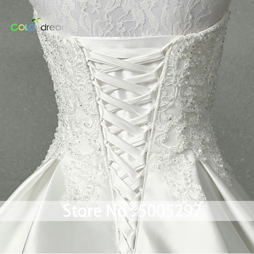 wedding dress A line chapel train strapless matte satin | Свадьбы и торжества