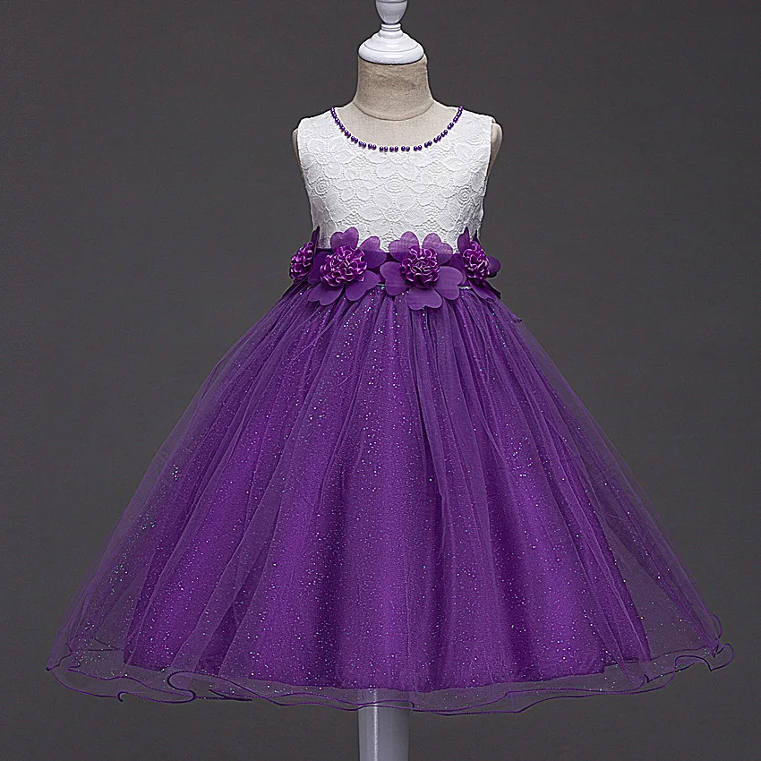 

Princess Dance Dress for Girls Stage Wear Dance Dresses Oriental Dance Costumes for Kids 7 Colors D0072 Sheer Hem Appliques