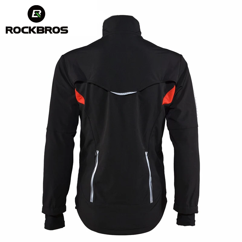 ROCKBROS зимняя ветрозащитная Светоотражающая велосипедная куртка мотоциклетная