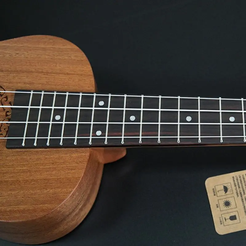 Укулеле Уке 4 нейлоновые струны Sapele палисандр гитара Дельфин шаблон