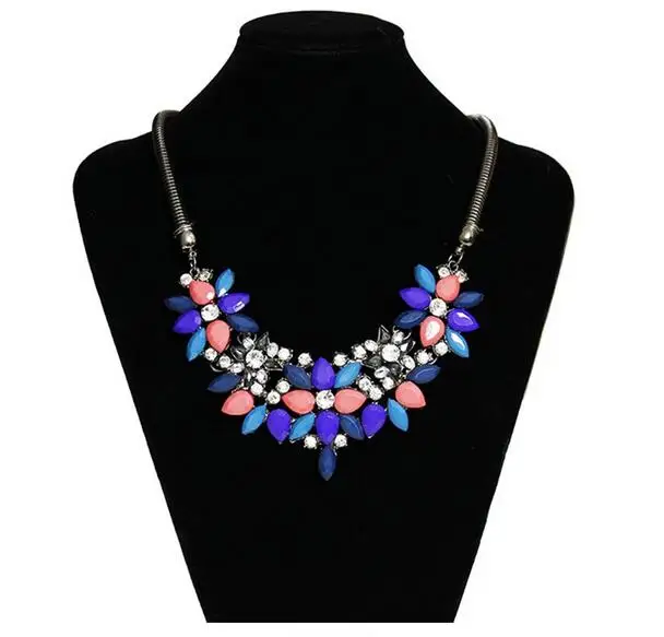 F & U ожерелье из смолы с цветком для женщин акриловое массивное подвеской оптовая