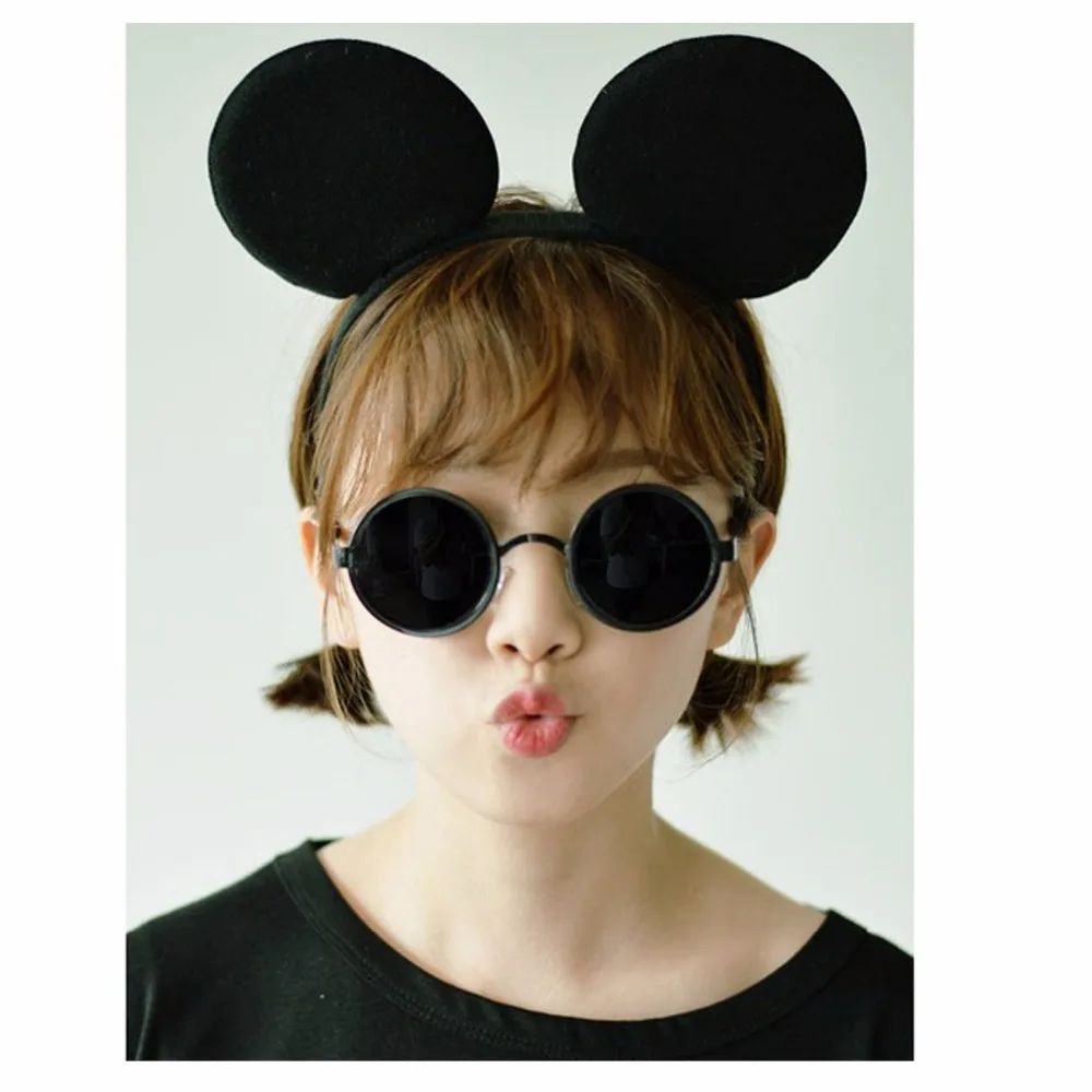12 шт. аксессуары для волос Минни/уши Микки головной убор Однотонный черный и