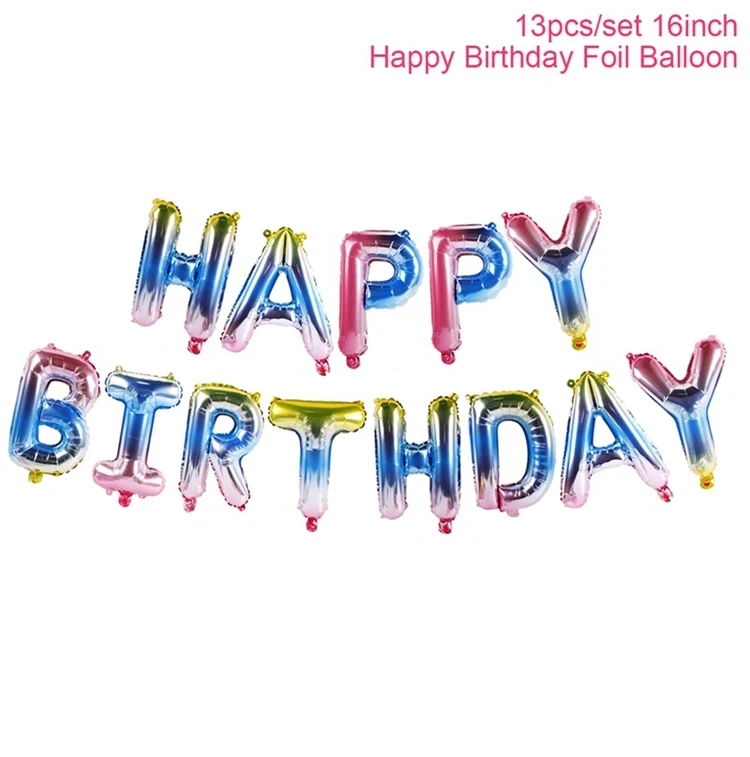 Birthday balloon QIFU Pin The Horn On The Unicorn вечерние украшения в виде единорога на день рождения для детей, праздничные вечерние украшения в виде единорога, декор в виде единорога на день рождения - Цвет: Birthday balloon