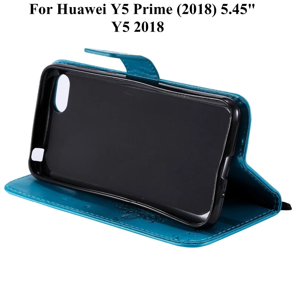 Чехол для Huawei Y 5 Y52018 Y5 2018 Prime кожаный чехол с объемным рисунком дерева кота