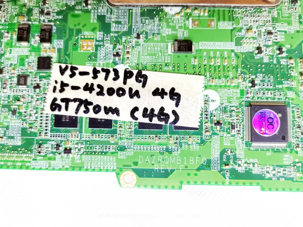 Оригинальный Для ACER V5-573G Материнская плата ноутбука I5-4200U 4 Гб GT750M DAZRQMB18F0