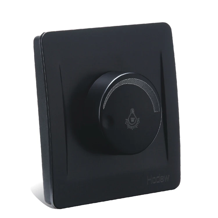 Домашняя настенная розетка 86 Тип скрытого черного панель диммера ПК 220 В/2000 Вт 10A |