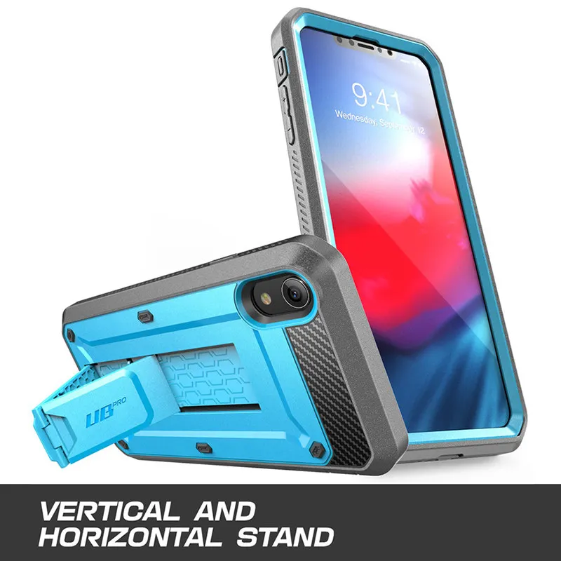 for iphone xr case 6 1 inch supcase ub pro full body rugged holster phone case cover with built in screen protector kickstand free global shipping