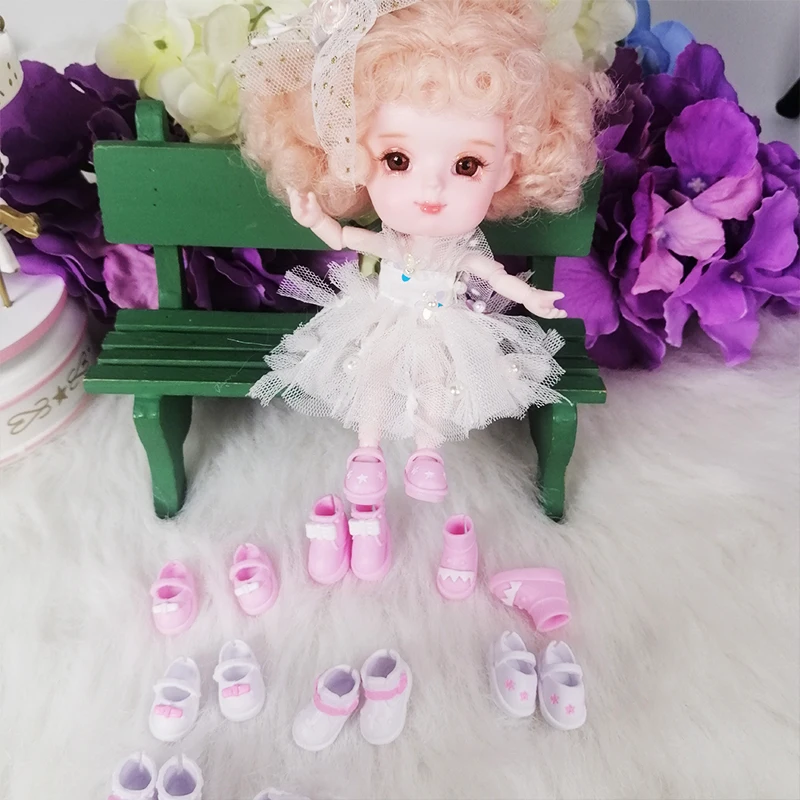 Обувь для 1/12 BJD OB11 резиновая обувь с бантом подходит 1/8 подарков middie toys|Куклы| |