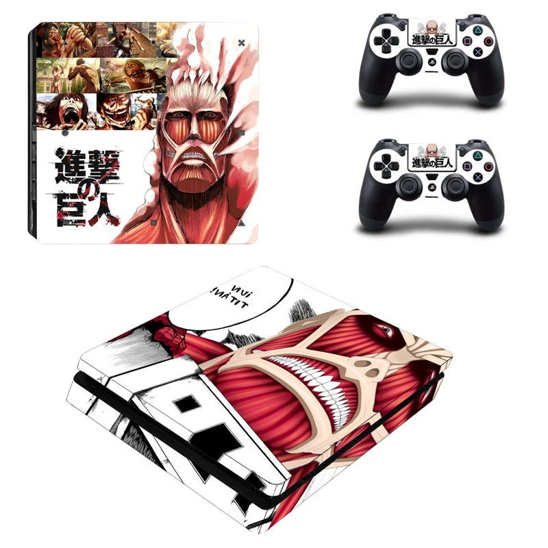 Shingeki no Kyojin наклейка на титановый чехол для Playstation 4 Slim PS4 консоль и наклейки 2