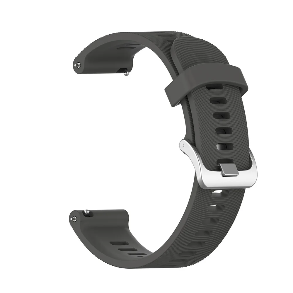 Серый Для Garmin 245 ремешок официальная Кнопка Силиконовый ремешок для часов спортивный ремешок для Forerunner 245 M/645/Vivoactive3/Vivomove HR Браслет - Цвет: Серый