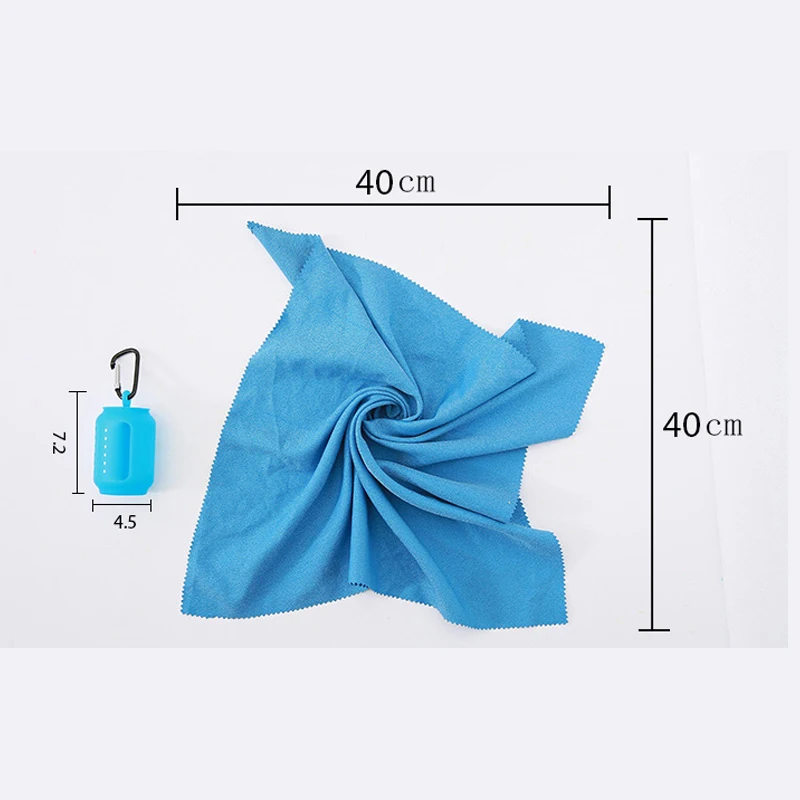 Портативное спортивное полотенце с Силиконовым чехол быстросохнущее холодное
