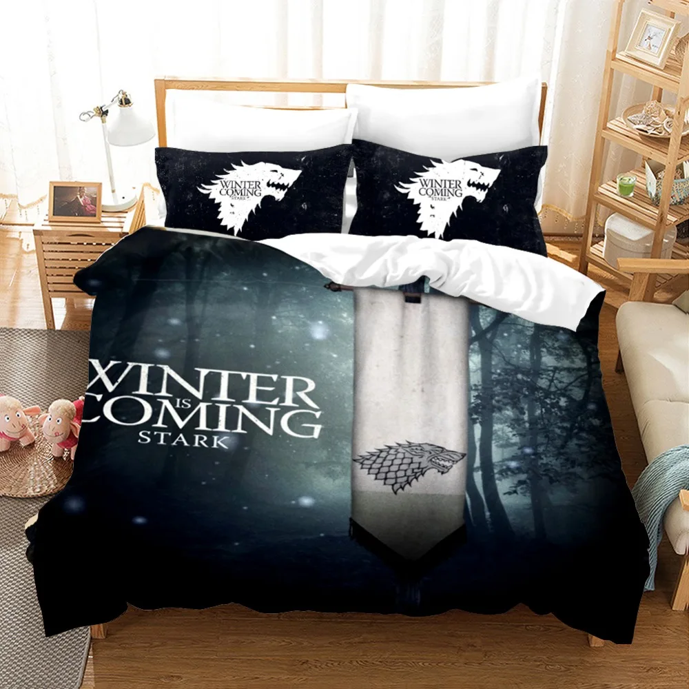 Movies Bedding Set 3D Print Daenerys Targaryen Duvet Cover Set Twin Full Queen King Size Bed Linen Set Pillowcase Bedclothes