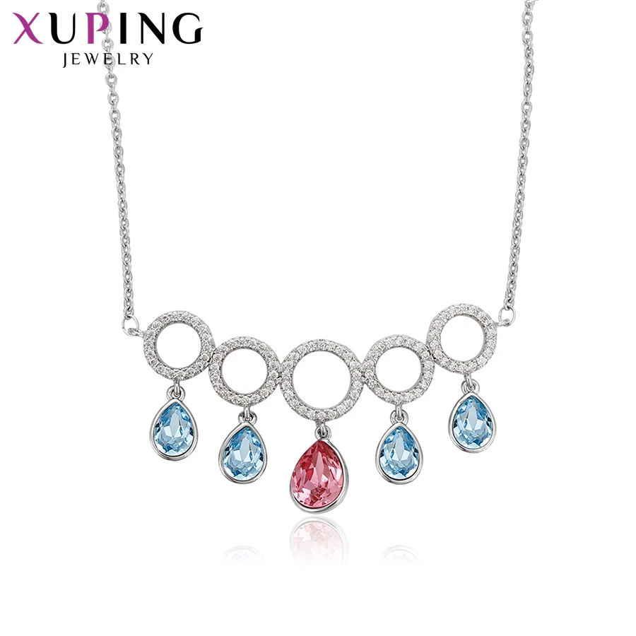 Xuping Water Dorp ожерелье кристаллы от Swarovski красочные романтические ювелирные изделия