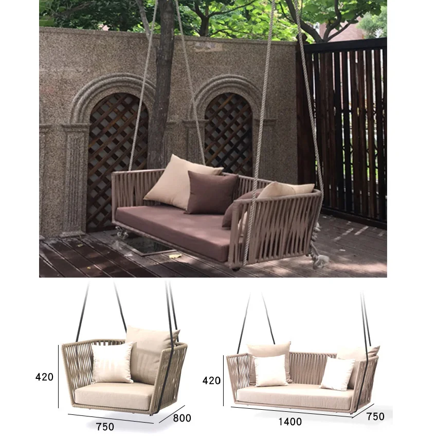 

Fashion swing Sofa chair indoor outdoor adult rattan chair rocking chair single double courtyard swing chair Indoor Furniture