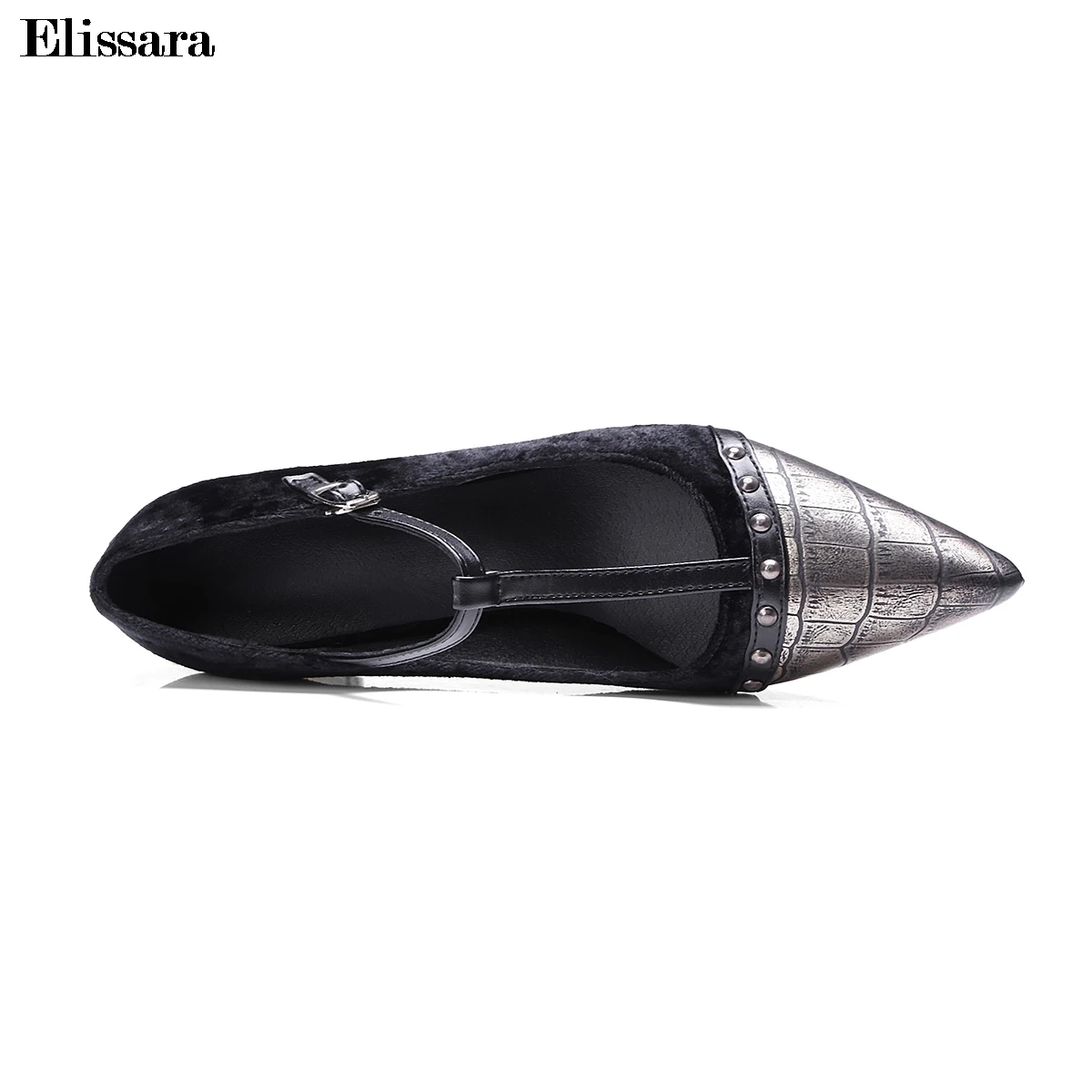 Elissara/женские туфли лодочки на высоком каблуке модные женские с Т образным