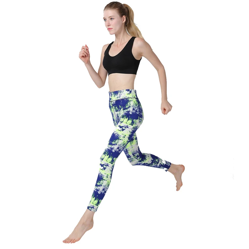 Для женщин пикантные Кальсоны йоги печатные Dry-Fit спортивный Брюки для девочек