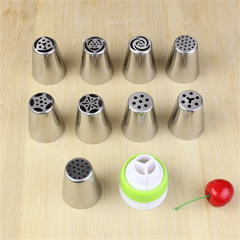 

1SET (12pcs/box) Easy Rose Icing Piping Nozzles Stainless Steel Russian Nuzzle Cake Cookie Decoration Molds Cream Presser