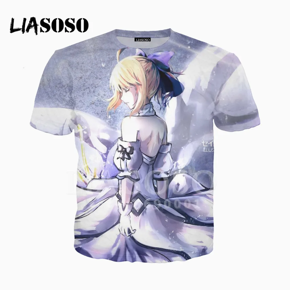 Футболка liasao X1557 для мужчин и женщин летняя рубашка с 3D принтом аниме Fate/Grand Order