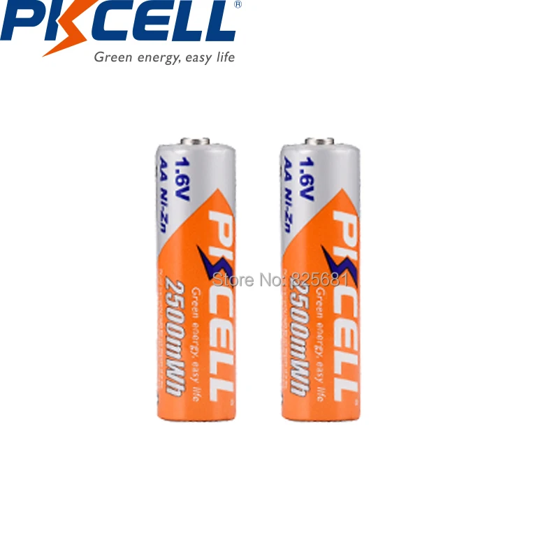 20 шт. PKCELL NIZN батарея AA аккумуляторные батареи aa 2500mWh 1 6 V самый высокий 8 v|rechargeable