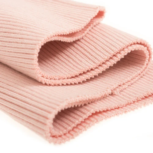 Pink Толстый хлопок вырез манжеты нижний подол одежды ребра трикотажная ткань для детской одежды аксессуары - Цвет: Pink