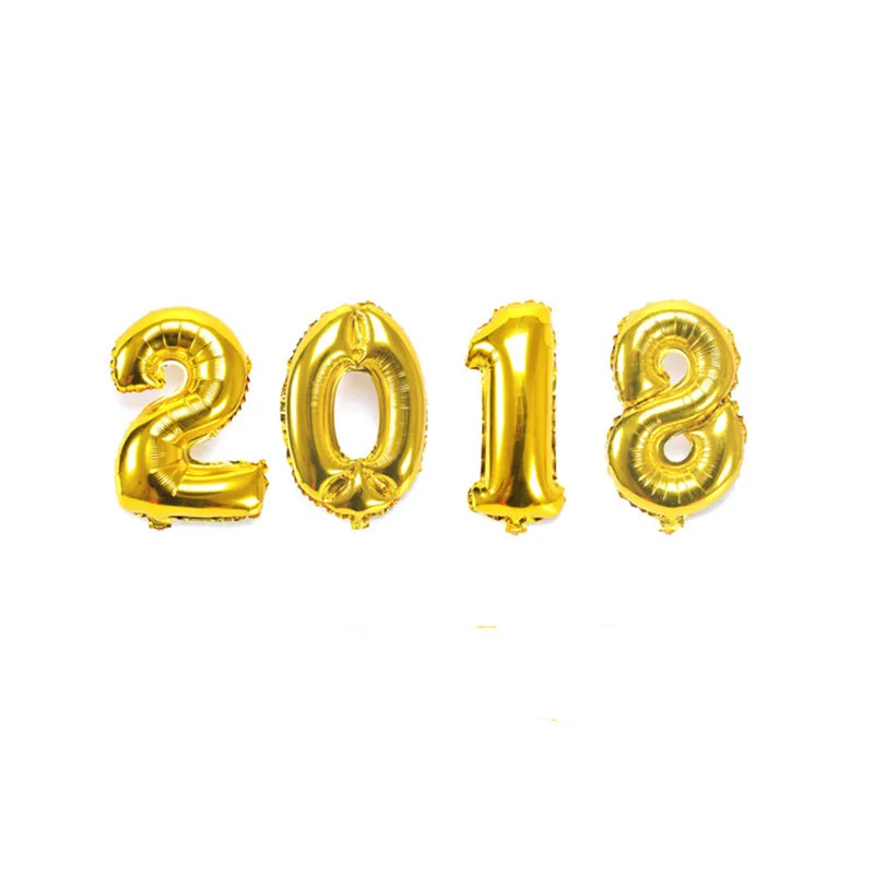 4 шт./лот 2018 Золотой Серебряный размытый розовый 16 дюймовый воздушный шар из