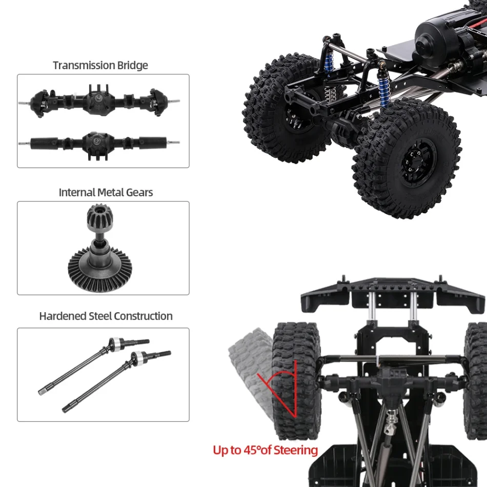 Рама шасси AUSTAR на колесную базу 313 мм для моделей 1/10 AXIAL SCX10 II 90046 90047 RC Crawler