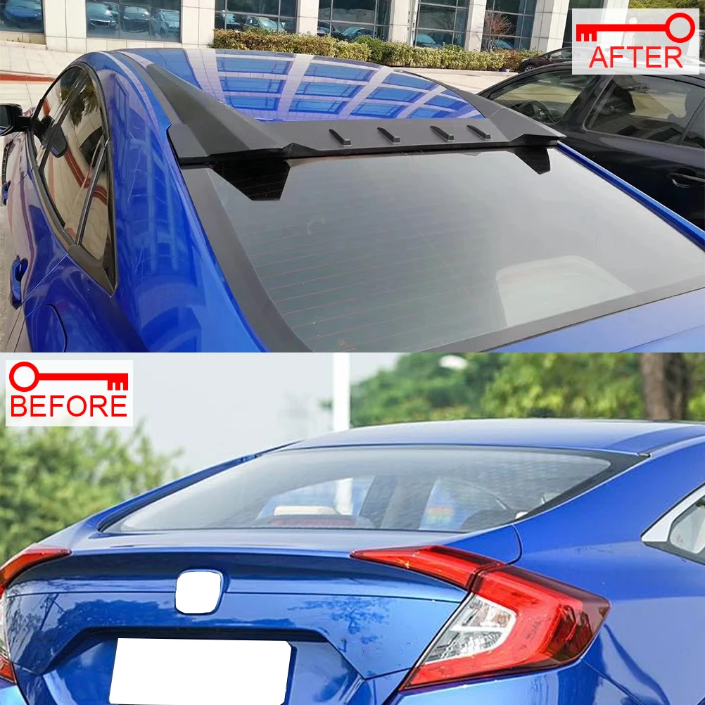 Неокрашенный высококачественный спойлер на крышу Honda Civic Sedan 2016 2017 2018 10 поколения