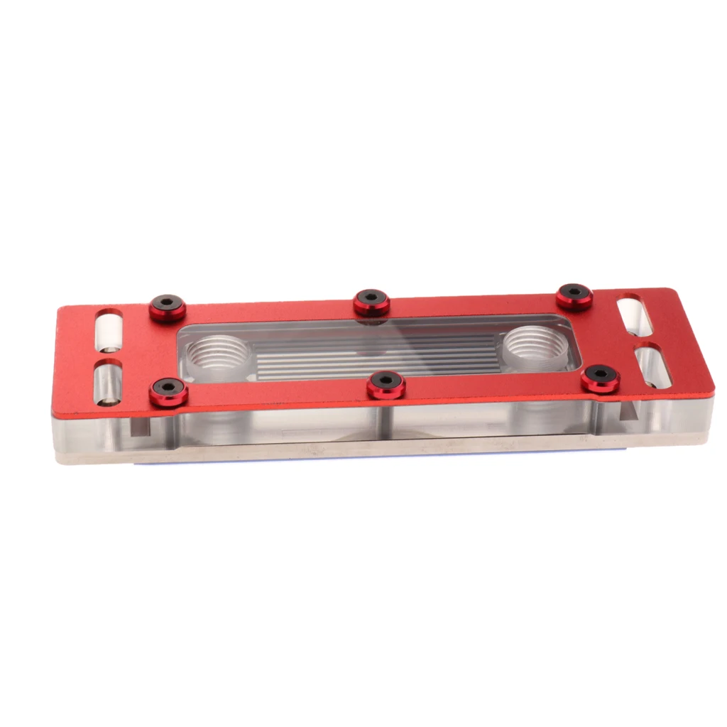 PC Water Cooling System RAM Water Cooler 4 Channels Memory Water Block Red