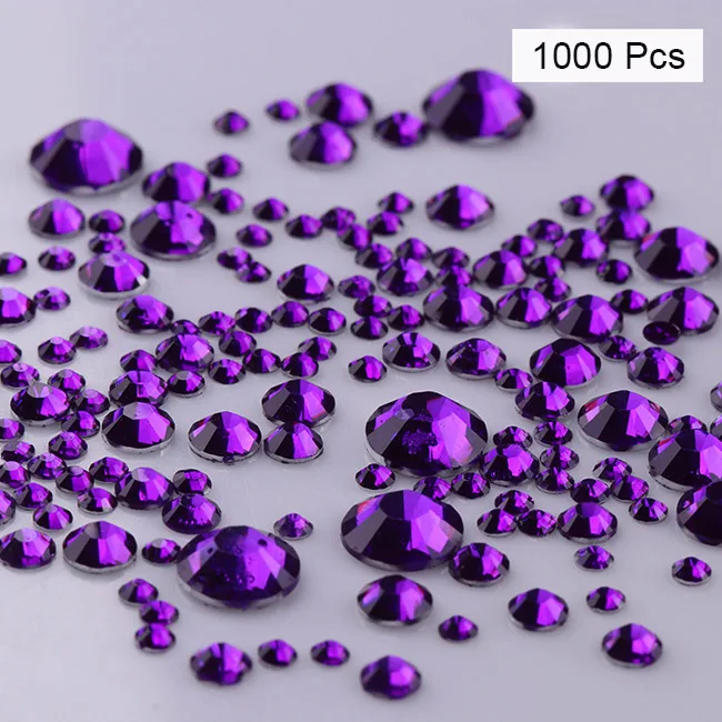 Color 28 1 пакет опаловые цветные Стразы для ногтей с плоским дном разноцветные блестящие наконечники для маникюра 3D украшения для ногтей - Цвет: Color 28