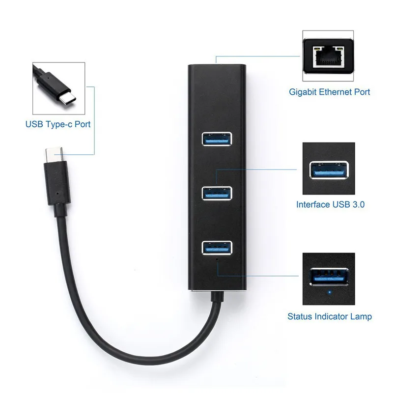 Адаптер BinFul USB 3 0 в гигабитный Ethernet порта шина с 10/100/1000 RJ45 LAN порт конвертер