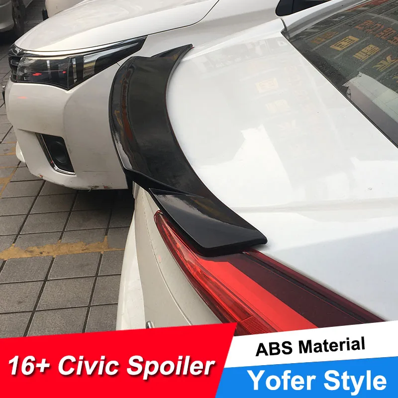 JNCFORURC Задняя Крышка багажника автомобильные Спойлеры для Honda Civic 2016 седан 4D стиль