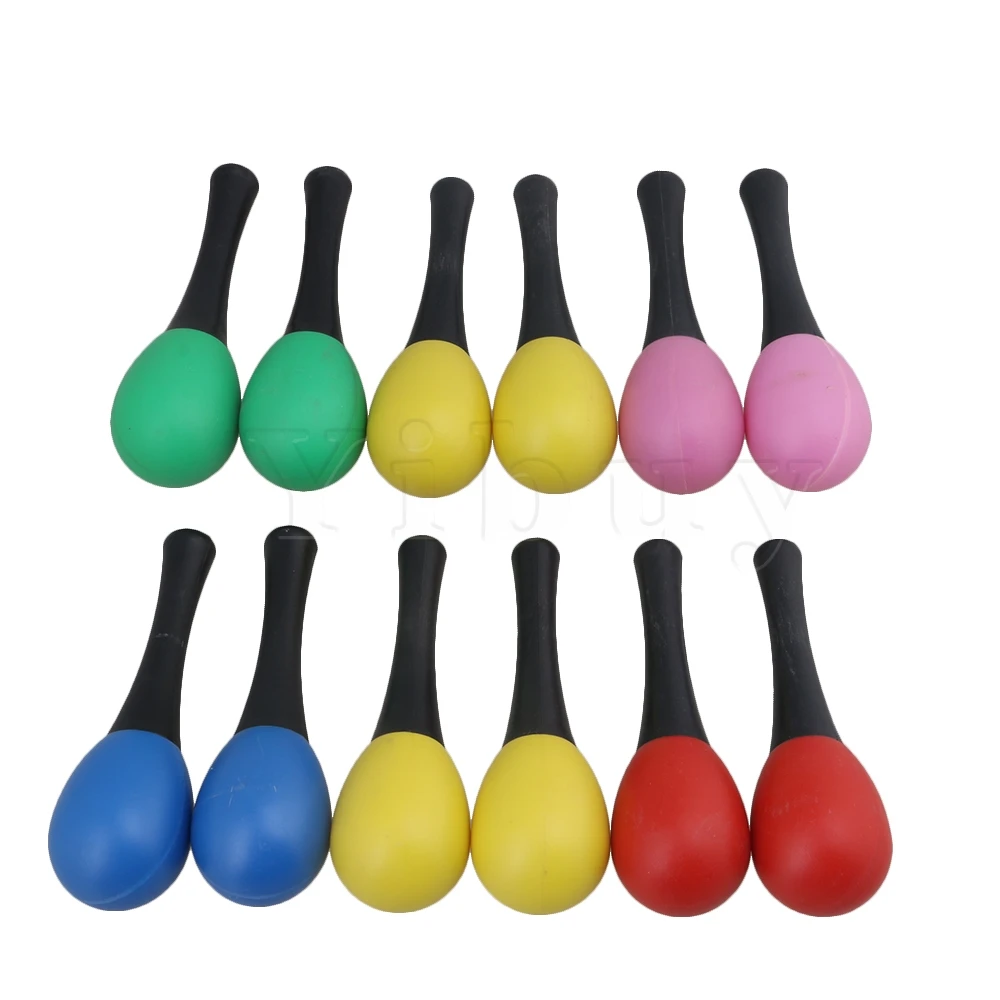 Yibuy 12 шт красочные пластиковые погремушки Maraca Детские музыкальные игрушки для