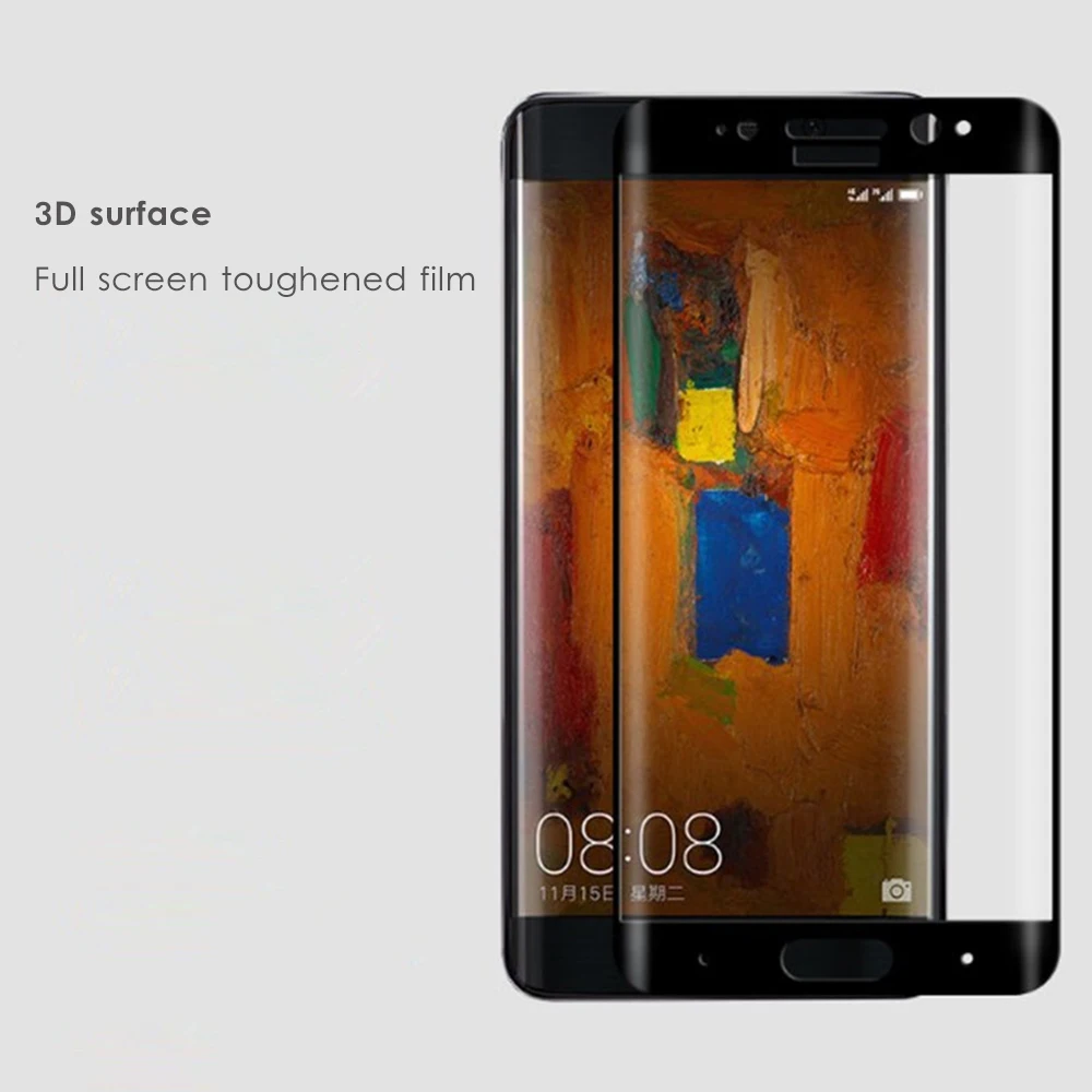 (Q) 3D полное покрытие закаленное стекло для Huawei Mate 9 pro защита экрана HD ультра