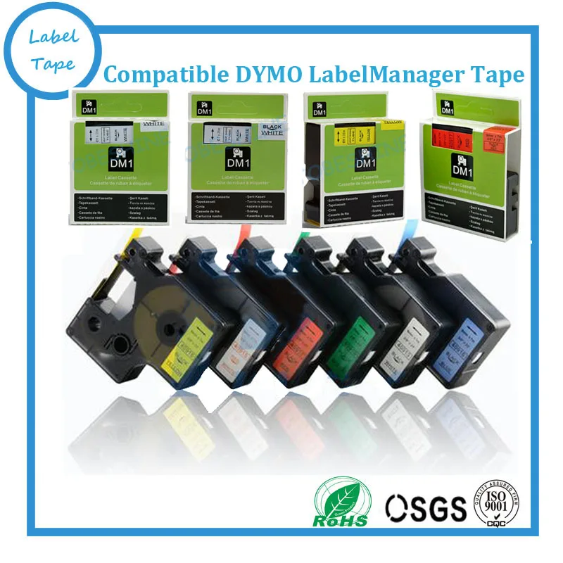 

5 шт./партия, ленточные этикетки Dymo 45013 45010 45018 45017 45019, 12 мм