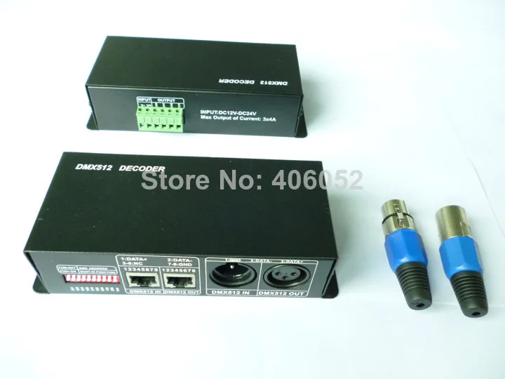 Декодер DMX512 4CH 4x8A для RGB светодиодной ленты 12 в 24 В постоянного тока бесплатная