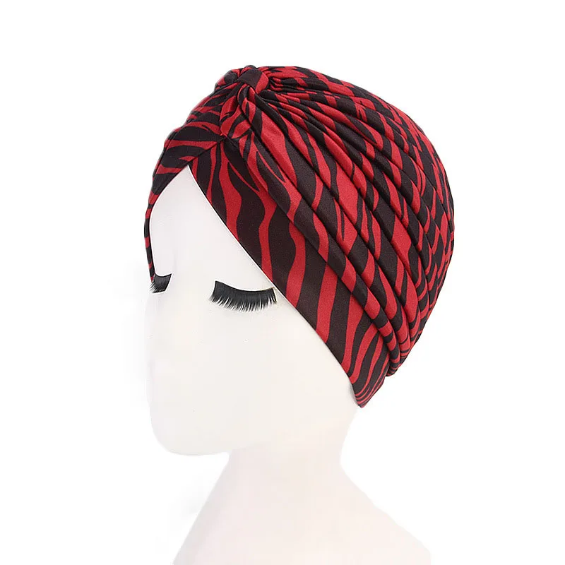 Women Twist Print Turban Headband Bandanas Headwear Stretchy Mujer Chemo Hair Warp Beanie Headcover Hijab | Тематическая одежда и
