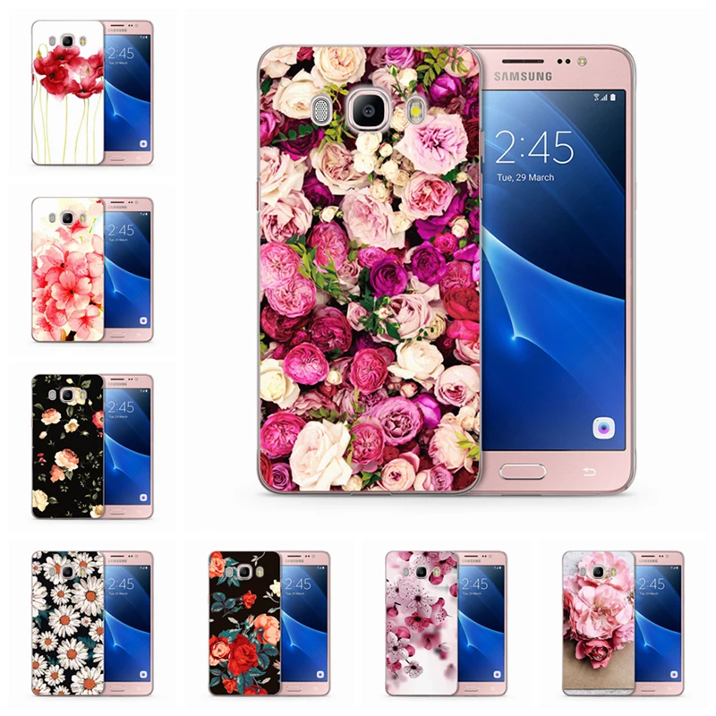 Мягкий чехол из ТПУ с розовыми цветами для Samsung Galaxy A3 A5 2016 2017 S8 S8plus Note 8 прозрачная