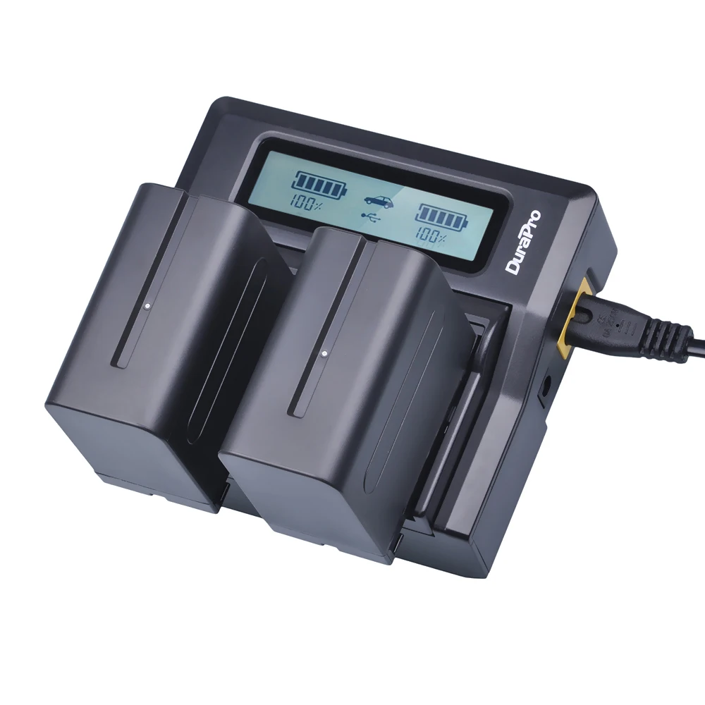 3 шт. NP-F970 NP-F960 NP F970 F960 7 2 V 7200mAh батарея + LCD двойное быстрое зарядное устройство для
