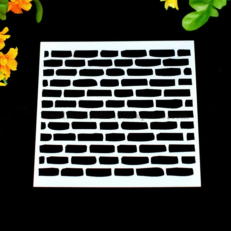 Scrapbooking tool card DIY album masking spray painted template drawing stencils laser cut templates Brick KW65413 | Дом и сад