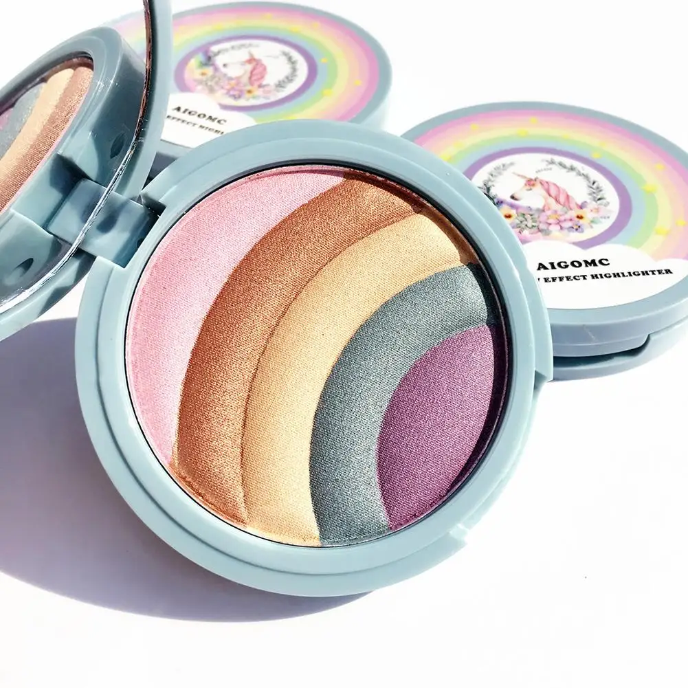 Новые тени для век 5 цветов матовые мерцающие лоток Радужная пудра