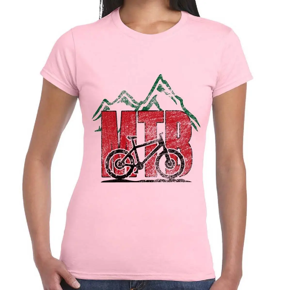 Футболка Divertente Донна Maglia В Cotone Кон Stampa MTB Горный Bikeer Пользовательские Печати