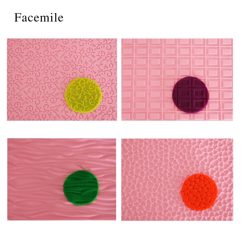 Facemile силиконовый деревянный коврик с узором в виде сердца форма для торта лист