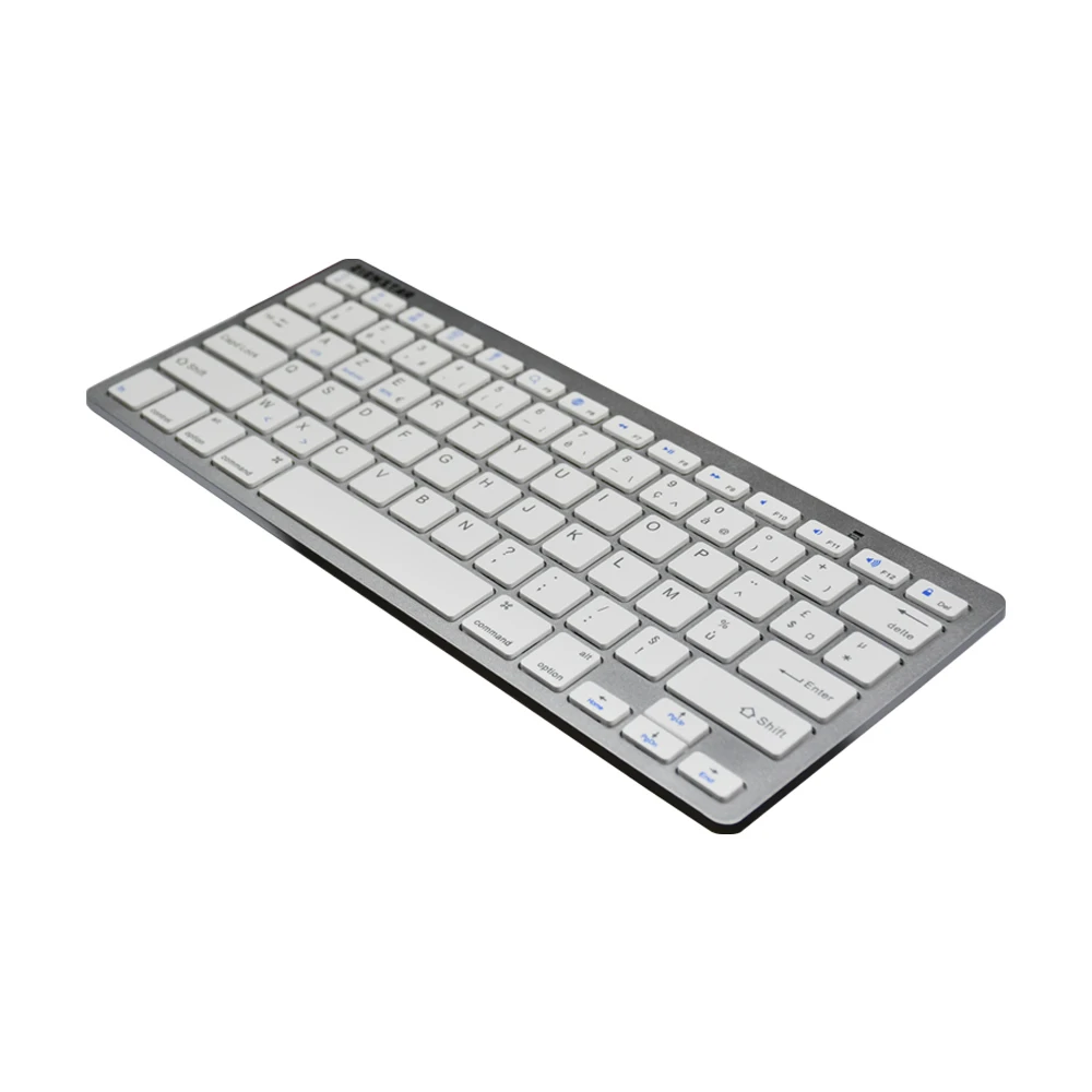 Zienstar AZERTY французский язык тонкий Bluetooth беспроводная клавиатура для Ipad Iphone Macbook PC