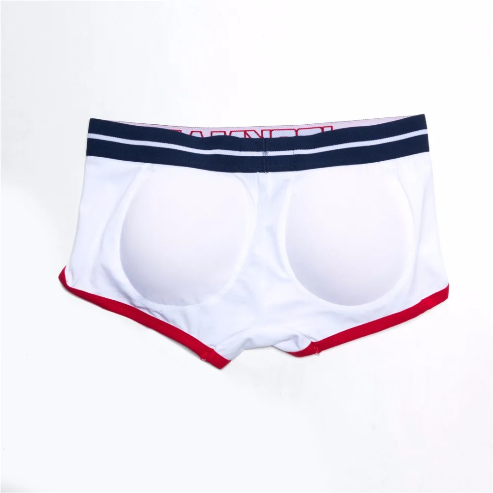 JOCKMAIL мягкое Мужское нижнее белье Боксеры Трусы с сексуальным Пуш Ап пусковым подкладом усиление выпуклости Гей Нижнее белье спереди и ягодицы бюстгальтер пуш-ап