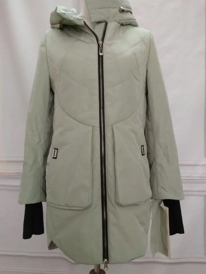 2017 Для женщин Весенние жакеты Пальто и пуховики с капюшоном Мода ветрозащитный S