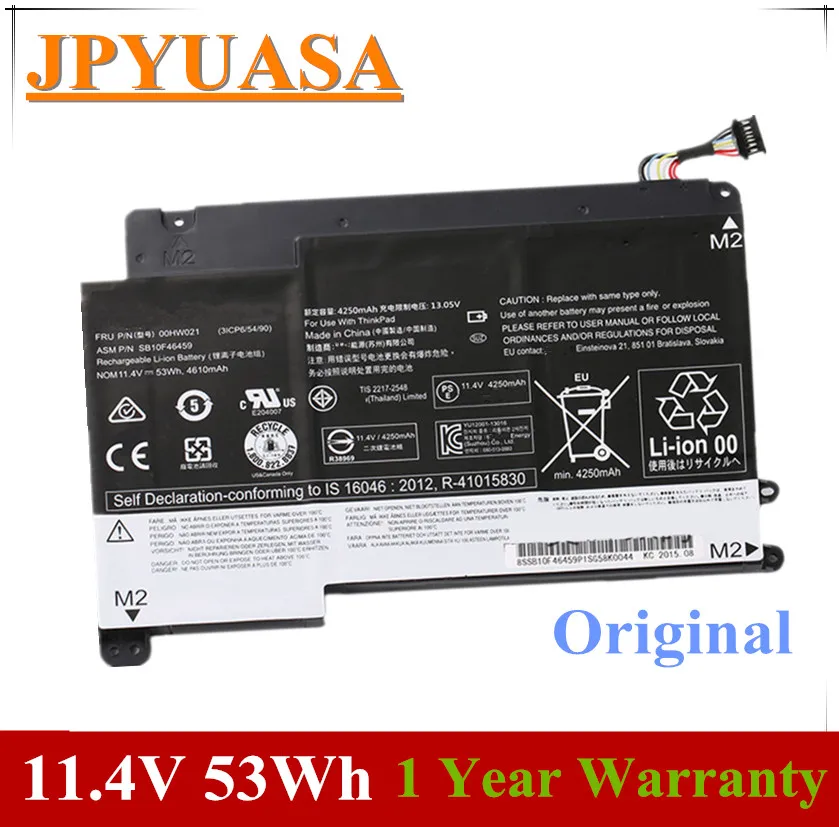 7XINbox 11 4 V 53Wh Оригинал 00HW021 00HW020 SB10F46458 Аккумулятор для ноутбука Lenovo YOGA14 YOGA 460