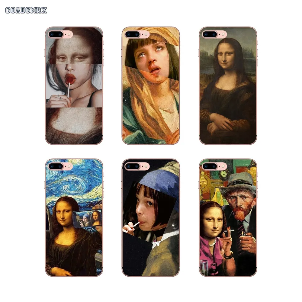 Забавный Чехол для мобильного телефона Mona Lisa Samsung Galaxy A10 A30 A40 A50 A60 A70 A6 A8 A9 plus 2018 A6S A9S