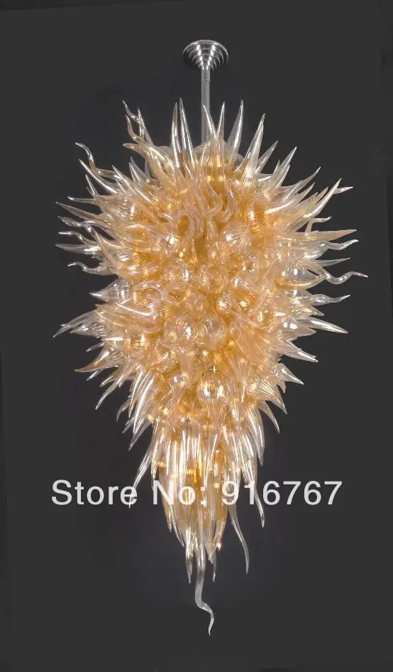 LR382-Free доставка глянцевый Янтарный стеклянный светильник ручной работы | Лампы и